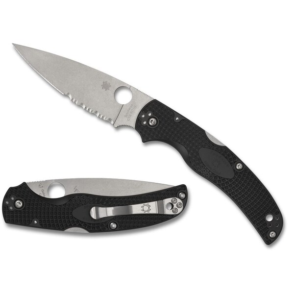 Spyderco 2024 Spyderco Reveal 13 Native Chief Black Lightweight, Combo Edge SPY-C244PSBK - main